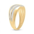 thumbnail image 3 of Solid 10K Yellow Gold Real Natural Diamond Mens Wedding Band Ring 1/4 Carat - Size - 10 ( .25 Cttw ), 3 of 5