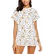 thumbnail image 1 of Conjunto de pijama corto para mujer con estampado de Yorkshire Terriers LKS308, 1 of 4