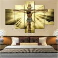 thumbnail image 2 of TISHIRON 5PCS Framed Jesus Canvas Wall Art Set,60"x32" Jesus Crucified on the Cross Canvas Prints for Living Room, Bedroom, Office Home Wall Decor, 2 of 7
