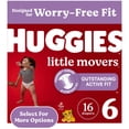 thumbnail image 4 of (4 pack) Huggies Little Movers Baby Diapers, Size 6 (35+ lbs), 16 Count (Select for More), 4 of 14