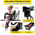 Bike Child Seat, Front Mounted Baby Bicycle Seat with Handrail Toddler