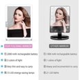 thumbnail image 4 of Makeup Mirror, Illuminated Makeup Mirror, LED Mirror, Touch Screen Travel Mirror (White), 4 of 4