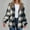 45#Black, variant on Dwaogom Womens Fuzzy Fleece Open Front Hooded Cardigan Jackets Sherpa Outerwear Coats Winter Double-sided Plush Fleece Plaid Long Sleeved Long Coat Jacket Overcoat Top with Pockets