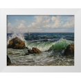 thumbnail image 1 of Cernov, Ivan 14x12 White Modern Wood Framed Museum Art Print Titled - Seagulls over the Sea, 1 of 4