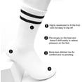 thumbnail image 2 of Jtbuh XLY women's men's selected Athletic round neck socks cotton stripe socks 5/10 pairs, 2 of 3