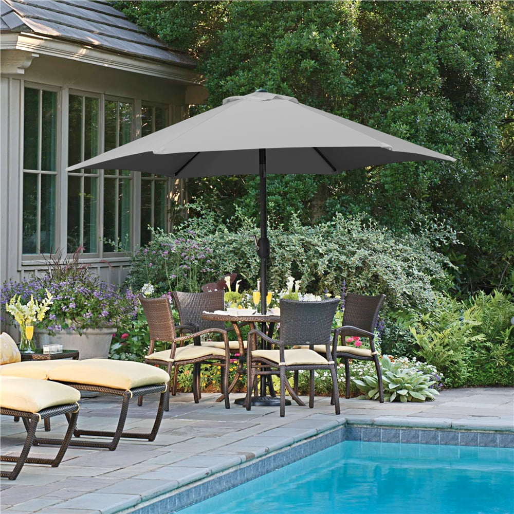 Renwick 7.5ft Patio Outdoor Umbrella, Gray