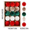 thumbnail image 3 of Christmas Tree Ornaments Velvet Balls, 15 Pack 2.4 Inch Shatterproof Neutral Hanging Ornaments for Christmas Xmas Decoration Indoor Holiday Decorations, 3 of 9