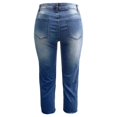 thumbnail image 5 of Flmaly jeans for women stretch denim Women Capri Jeans Stretchy Straight Leg Denim Pants Stretchy Wide Leg Straight, 5 of 5
