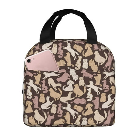 Insulated Lunch Bag for Women Men - Cute Dog Puppy funny Leakproof Cooler Lunch Box for Women Men  Lunch Tote Bags for Work School Picnic Travel