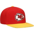 thumbnail image 3 of Youth Mitchell & Ness Red Kansas City Chiefs Team Two-Tone Snapback Hat, 3 of 4