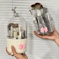 thumbnail image 4 of Makeup Brush Storage Box with Rotating Grid Design Large Capacity Cosmetic Storage Bin for Bedroom And Bathroom, 4 of 8