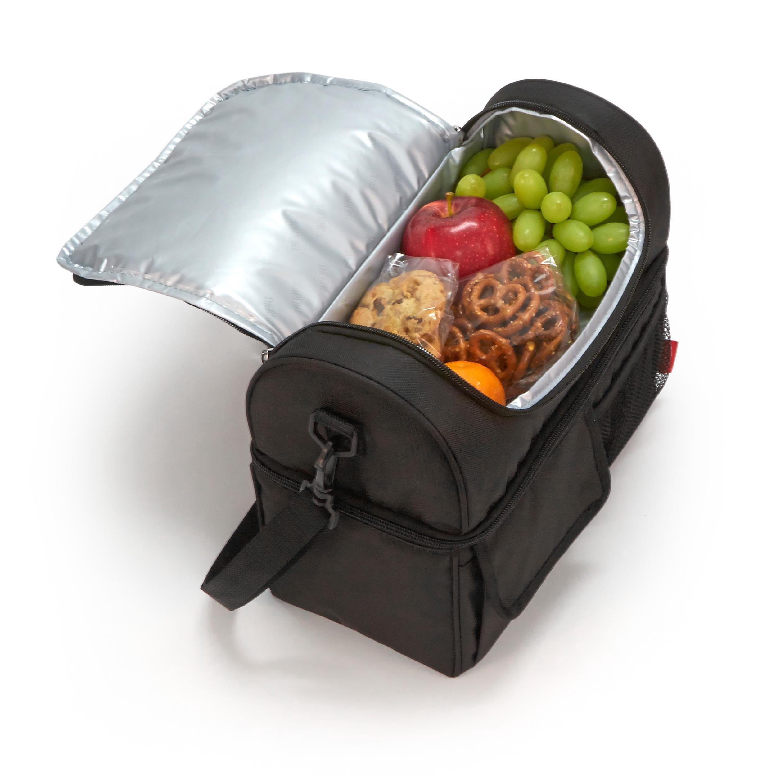 Thermos Insulated Lunch Lugger with Multiple Pockets, Black
