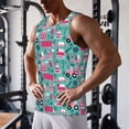 thumbnail image 5 of Lsque Excavator Pattern Mens Tank Tops Muscle Athletic Quick Dry Sleeveless Workout Fitness T Shirts Beach Tank Top, Loose-fit Sleeveless Shirt for Men-Large, 5 of 7