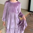 thumbnail image 6 of Little Girl Dress Velvet Long Sleeve Dress Girl Fall Winter Party Dresses New Year Princess Dress 2-11T, 6 of 7