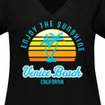 thumbnail image 4 of Inktastic Summer Enjoy the Sunshine Venice Beach California in Blue Women's Plus Size V-Neck T-Shirt, 4 of 5