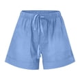thumbnail image 6 of Wide Leg Shorts for Women Summer Lightweight Elastic High Waist Loose Fit Casual Shorts with Pockets, 6 of 6