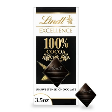Lindt Excellence 100% Cocoa Dark Chocolate Candy Bar, 1.7 oz, Bar