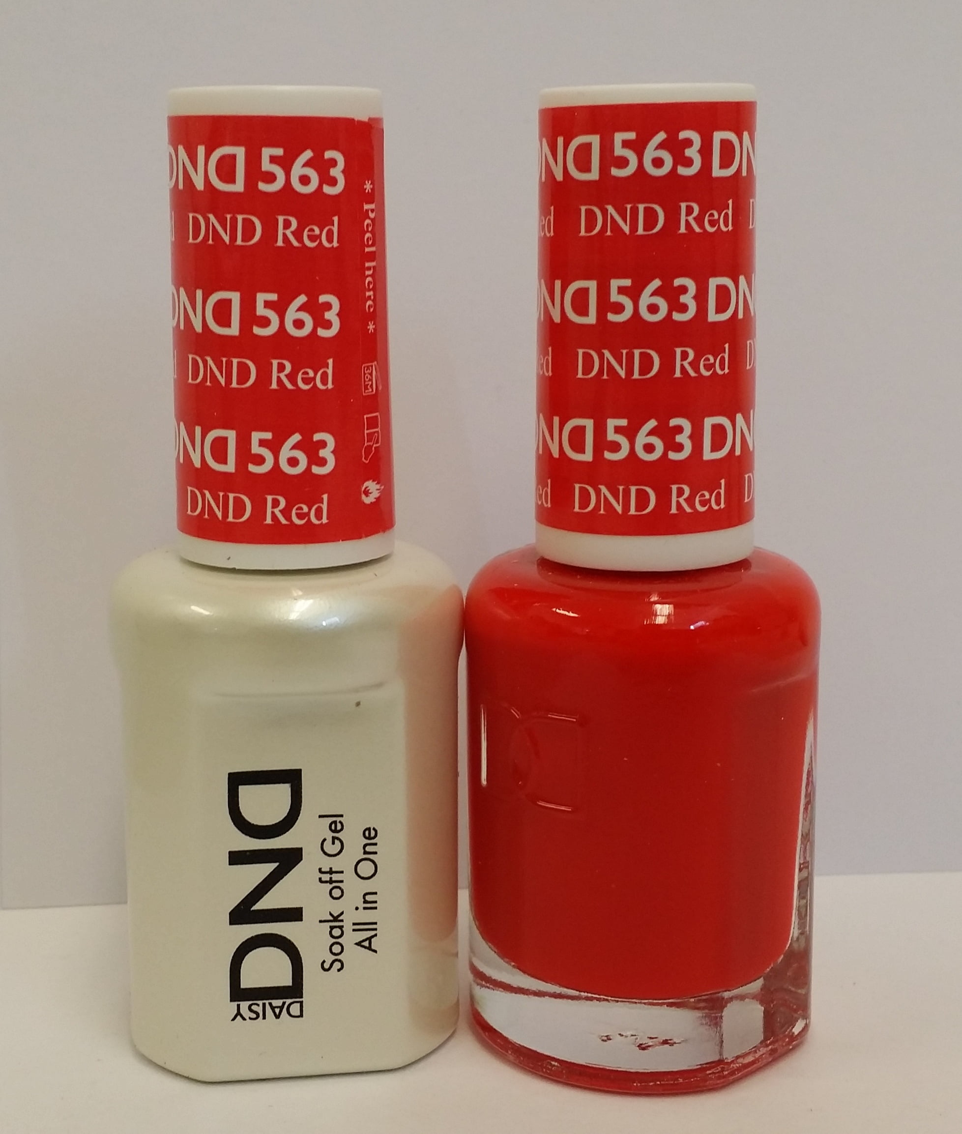 DND Nail Polish Gel & Matching Lacquer Set (563 - DND Red) - Walmart.com