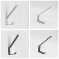 thumbnail image 2 of Ganchos de metal modernos para colgar en la pared, acero inoxidable cepillado, paquete de 4, 2 of 2