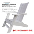 thumbnail image 2 of Modern Adirondack Chair, Plastic Muskoka Chair, Maintenance Free., 2 of 3