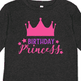thumbnail image 4 of Inktastic Birthday Princess, Little Princess, Crown, Stars Girls Long Sleeve Toddler T-Shirt, 4 of 5