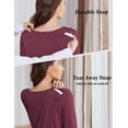 thumbnail image 4 of Pinspark Open Back Hospital Gowns for Women Tear Away Snap Long Sleeve Womens Hospital Gowns Adaptive Clothing for Women, 4 of 6