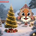 thumbnail image 2 of Cheerful Metal Hanging Christmas Tree Wind Spinner - Whimsical Garden Decoration with Dynamic Concentric Wavy Lines for Joyful Yards, 2 of 7