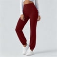 thumbnail image 7 of VBVC Women's High Waisted Yoga Joggers , Soft Stretchy Workout Pants For Women , Ladies' Casual Running Gym Trousers with Pockets, *Wine , Small, 7 of 7