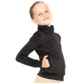 thumbnail image 3 of Stretch Is Comfort Girl's Glitter Gymnastics| Jacket Mock Neck | Youth Size 4-12, 3 of 6