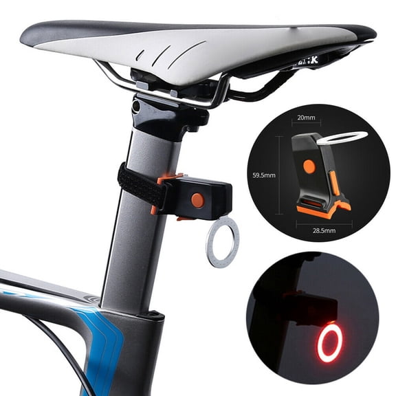 SHELLTON Bicycle Light LED USB Rechargeable Bike Bicycle Waterproof Tail Light Smart Brake Rear Lamps