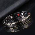 thumbnail image 3 of Pulsera de alivio magnético de oro negro para aliviar el dolor de artritis Durable para mujeres hombres ajustable, 3 of 5