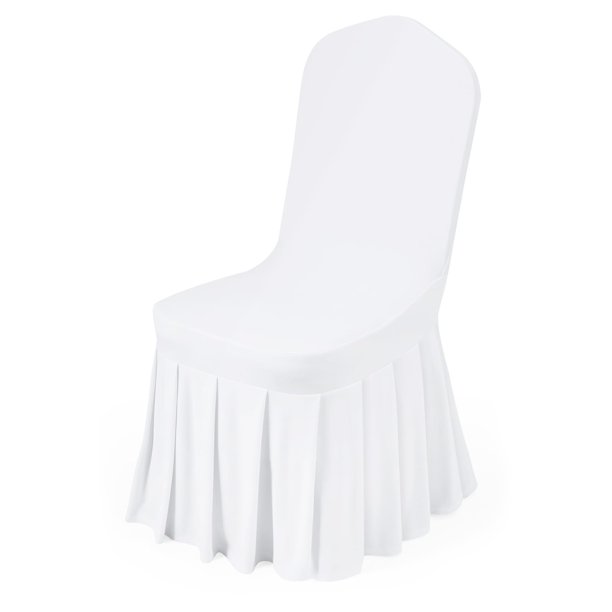 Fundas para Sillas VEVOR 30 Piezas Poliéster Spandex Blanco