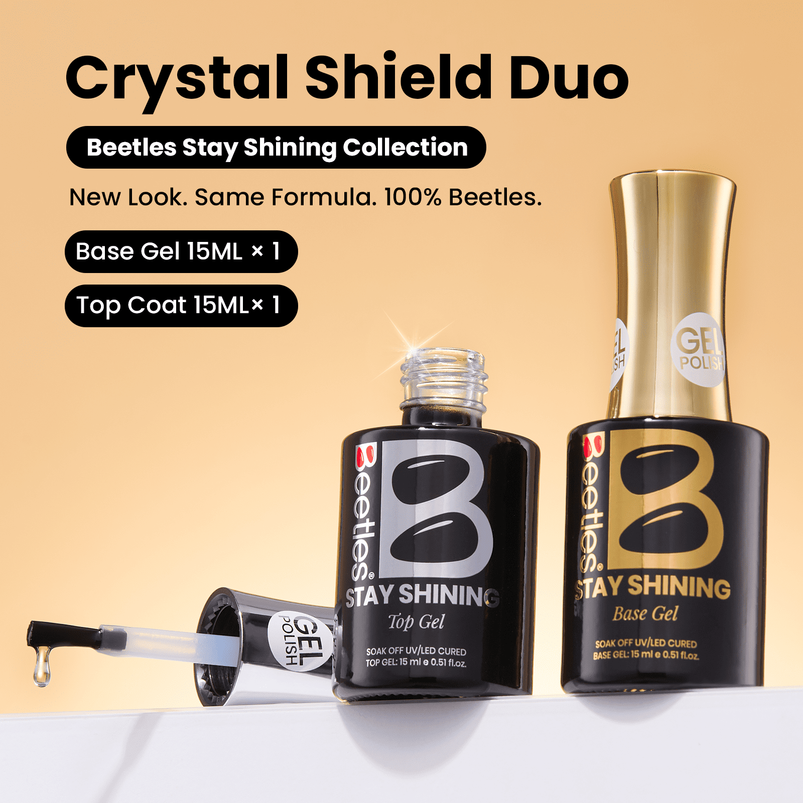 Beetles Crystal Shield Duo Gel Polish Set, Stay Shining Collection