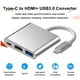 thumbnail image 3 of 3-IN-1 Tipo C HUB 4K HDMI-Compatible con USB 3.0 Adaptador USB-C Docking Station Aluminio aleación de aluminio Desktop Computer Computer Acessory Inevent EL005697-00B, 3 of 7