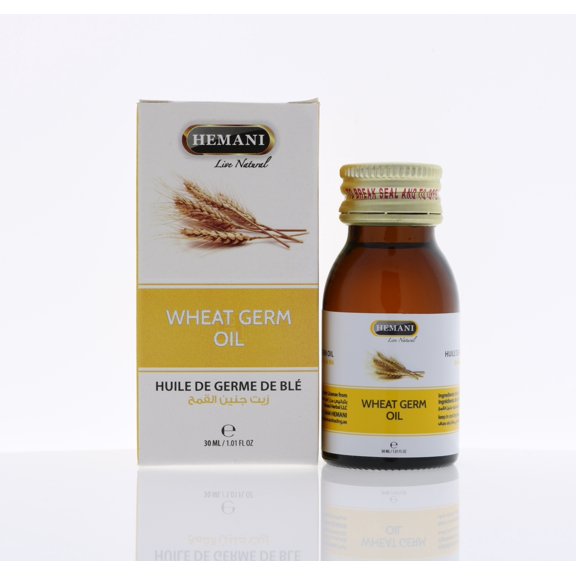 HEMANI Wheat Germ Oil 30mL (1 FL OZ) - 100% Edible Oil - Essential Fatty Acid Dietary Supplement