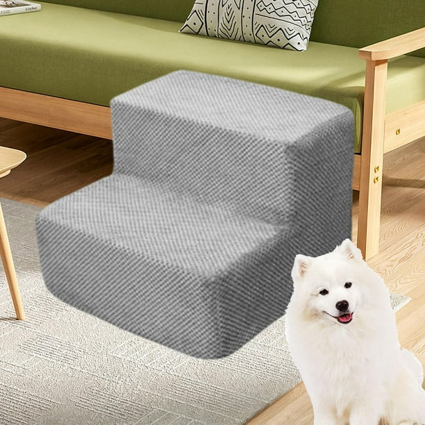 Dog Stairs Steps Durable High Density Pet Steps for Bed Couch Indoor Outdoor Two Steps