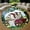 Couple Riding Horse 1, variant on Round Area Rug, Couple Riding Horse 1 Non-Slip Floor Mat, Soft Washable Carpet for Living Room Bedroom Decor 24 Inch