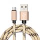 thumbnail image 5 of Cateissary Cable de carga Micro USB 3A (máx.) 1/2M tipo C Cable de datos de carga rápida Cable de carga tejido de nailon para Cable Teléfono y Comunicación Oro 2 metros, 5 of 6