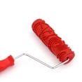thumbnail image 2 of kurtrusly 7 Assorted Embossed Pattern Painting Roller with Plastic Handle Red Type C 1Set, 2 of 6