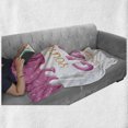 thumbnail image 5 of Lettering Soft Flannel Fleece Blanket, You Are the Glaze to My Donut Message Love Romantic Celebration Childish, Cozy Plush for Indoor and Outdoor Use, 50" x 70", Magenta and White, by Ambesonne, 5 of 5