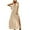 Khaki, variant on IROINNID Women's A-Line Dress Fashion Gorgeous England Loose Sleeveless Solid Slim Fit Split Floor-Length Dress V-Neck Comfort Waist Dress
