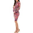 thumbnail image 3 of Mother Bee Maternity Long Sleeve Cowl Neck Dress, 3 of 4