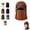 Caramel Brown, variant on Ribbed Knit Balaclava Beanie with Goggle-Style Eye Panels, Unisex Winter Hat, Full Coverage for Head, Ears, Face & Neck, Ideal for Cold Weather Activities，Grey