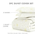 thumbnail image 3 of Noble Linens White Spring Vines Print Duvet Set 3-Piece Duvet Cover Set, Full/Queen, 3 of 12
