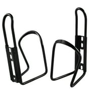 Unique Bargains Alloy Lightweight Mountain Cycling Bicycle Bike Water Bottle Holder Cage Black 2 Pcs