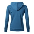 thumbnail image 3 of Hoodies for Women, Womens Zip up Hooded Sweatshirt Thumb Holes, Drawstring Lightweight Thin Full Zip Hoodie Pockets Casual Winter Long Sleeve Fleece Fall Jackets with Zipper Blue M, 3 of 8