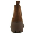 thumbnail image 4 of SNJ New Women Lug Sole Mid Heel Chelsea Fashion Ankle Bootie w/Double Elastic Gore, 4 of 5