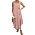 thumbnail image 3 of Gvmfive Women's Summer Dress Round Neck Sleeveless Irregular Casual Maxi Dress, 3 of 4