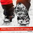 thumbnail image 3 of Crampons Ice Cleats for Hiking Boots and Shoes, Anti Slip Walk Traction Cleats, Snow Ice Grippers 19 Spikes and Grips, Safe Protect for Hiking Climbing Fishing Mountaineering Walking - Men Woomen Kids, 3 of 5