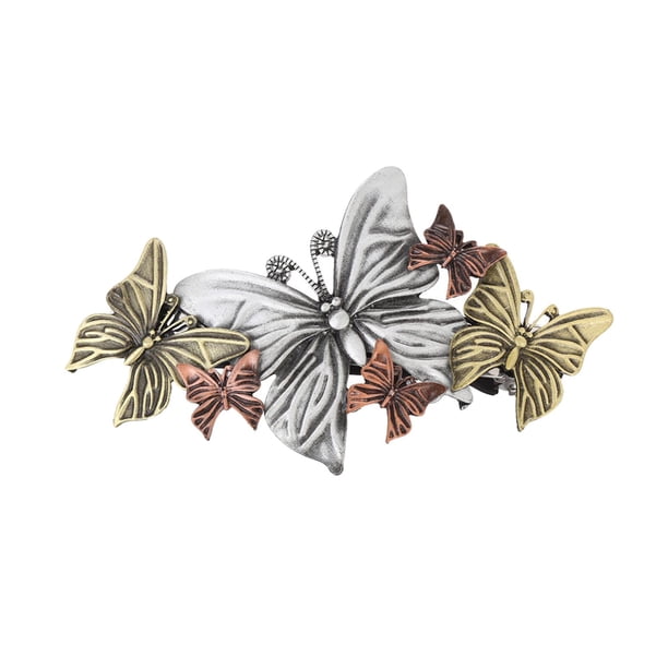 Pasadores para el cabello Pinza para el cabello Metal Broche francés Estilo retro Decoración Horquilla Primavera Mariposa 9.5x5.2cm Yuyangstore Pinzas de cabello